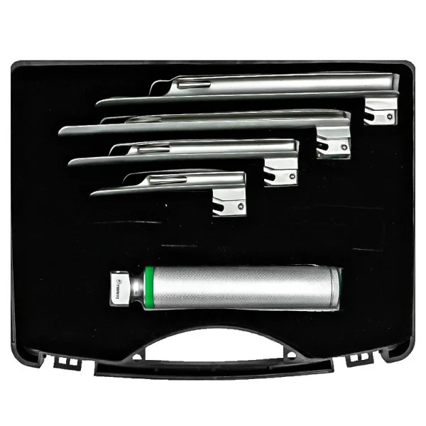 DHS-23-41. Ларингоскоп Міллера, набір з 4-х клинків, волоконнооптичні.